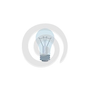 Light bulb white background. Classic light bulb. Electricity. Vector illustration. EPS 10.