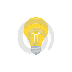 Light bulb vector illustration isolated on white