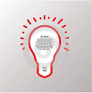 Light bulb vector labels. Modern template with space for your co