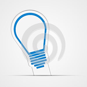 Light bulb vector sticker. Isolated illustration