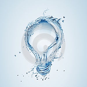 Light bulb from water splash