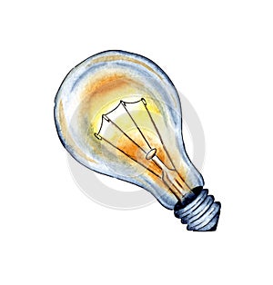 light bulb watercolor