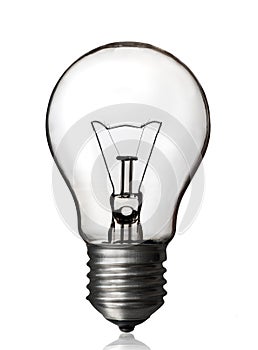 Light bulb, white backgroun.