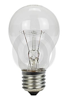 Light bulb on a white background