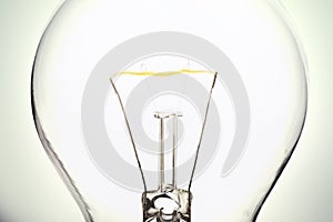 Light bulb with white light â€“ close up