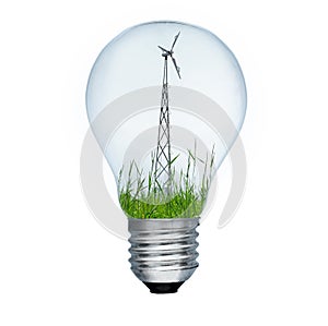 Light bulb and wind mill generator
