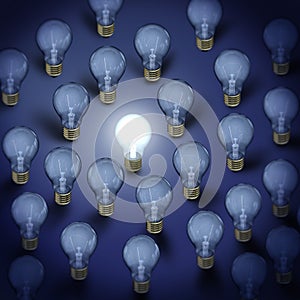 Light bulbs background