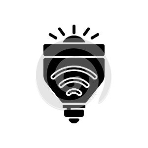Light bulbs black glyph icon