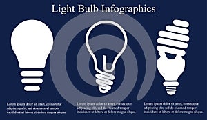 Light bulbs. Bulb icon set eps10 illustration