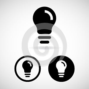Light bulbs. Bulb icons set great for any use. Vector EPS10.