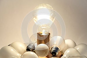 Light bulbs going for recycling