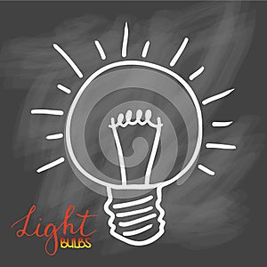 Light bulbs icon. Concept of big ideas inspiration, innovation,