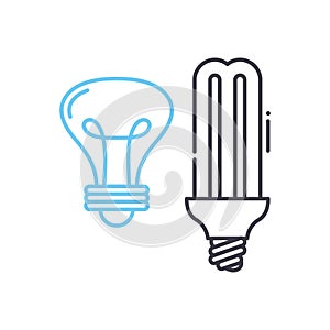 light bulbs line icon, outline symbol, vector illustration, concept sign