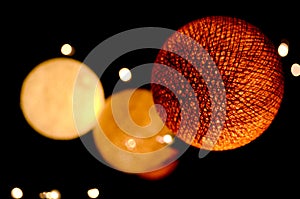 Macro shot of colorful Christmas decorations.