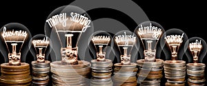 Light Bulbs with Money Saving Concept