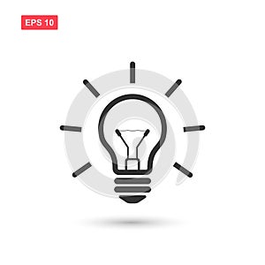 Light bulp vector icon isolated