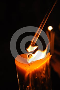 Light Burn Incense Candle