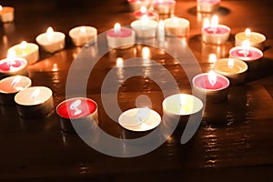 The light from the candles