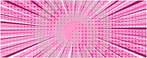 Light candy pink striped retro comic background