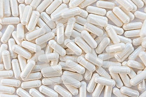 Light capsules close-up. The concept of vitamins, dietary supplements.