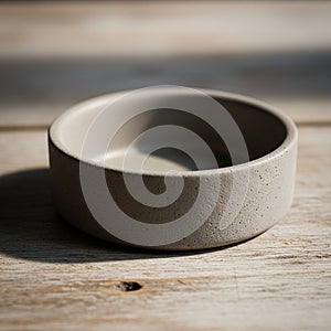 Light casts a soft shadow emphasizing the dish s form and creating