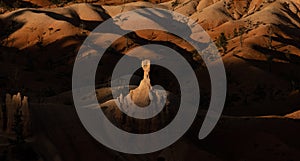 Light Casts on Solitary Hoodoo Formation