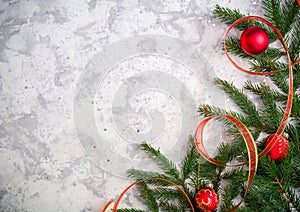 Light christmas or new year background for greeting card or poster. Party invitation. Background for the article