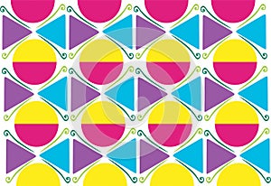 Light color geometrical repetitive ethnic pattern 2 photo