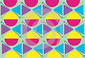 Light color geometrical repetitive ethnic pattern photo
