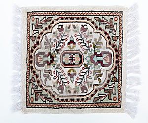 Light colored small rug from Pakistan photo