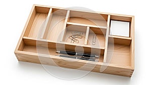 From light colored wood features a rectangular design with five