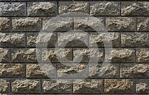 Light coloured stone brick wall cladding