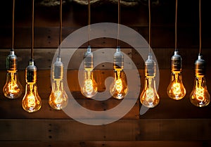 Light Consisting Of Five Design Bulbs