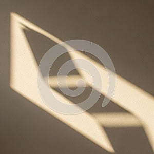 Light creates a geometric shadow pattern