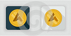 Light and dark Ardor crypto currency icon