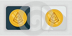 Light and dark Augur crypto currency icon