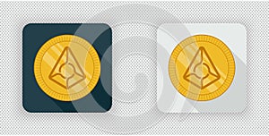 Light and dark Augur crypto currency icon