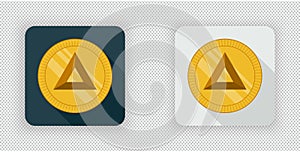 Light and dark Basic Attention Token crypto currency icon