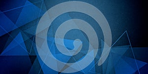 Light and dark blue abstract triangle background