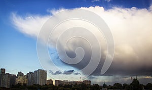 Light in the Dark and Dramatic Storm Clouds background