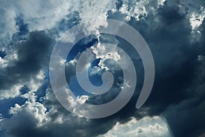 Light in the Dark and Dramatic Storm Clouds