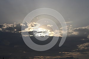 Light in the Dark and Dramatic Storm Clouds sky .