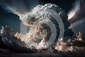 Light in the Dark and Dramatic Storm Clouds. Dramatic sky at the sunset.