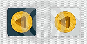 Light and dark MaidSafeCoin crypto currency icon