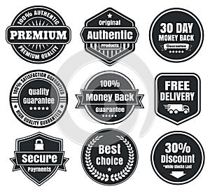 Light And Dark Vintage Ecommerce Badges photo