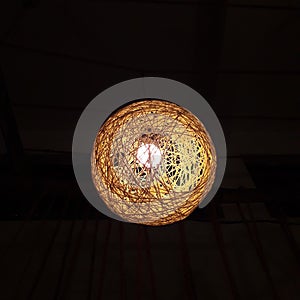 Light in the darkness, abstract,arts and craft and thread ball