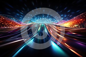 light data tranfer artificial intelligence network background technology , generative ai.