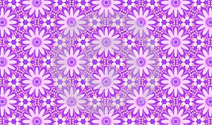 Light delicate botanical background with decorative daisy flowers on a pink - lilac background