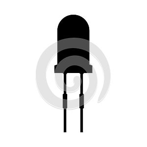 Light diode it is black icon .