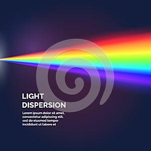 The light dispersion. Background with rainbow.